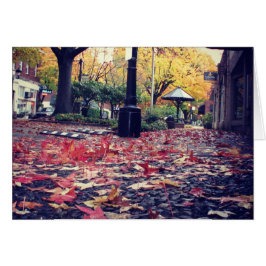 Herbstlaub Sidewalk View