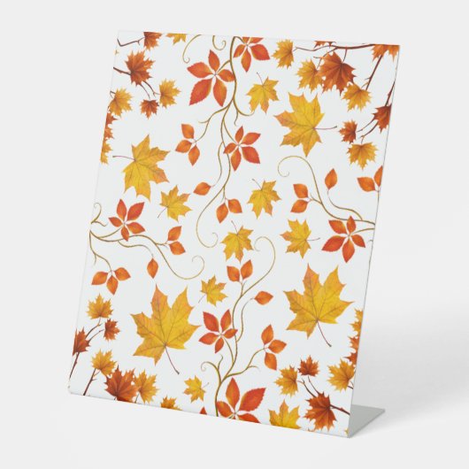 Herbstlaub Sockelschild (Vorderseite)