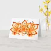 Herbstlaub Spritzer Karte (Gelbe Blume)