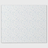 Herbstlaub Staubblau - Neutral Geschenkpapier (Flach)