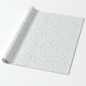 Herbstlaub Staubblau - Neutral Geschenkpapier (Ungerollt)