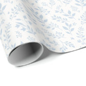 Herbstlaub Staubblau - Neutral Geschenkpapier (Rolleneckpunkt)
