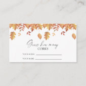 Herbstlaub - Stellen Sie sich vor, wie viele Korks Begleitkarte (Vorderseite)