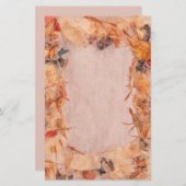 Herbstlaub, Stiele, Samen werden gelb und orange Briefpapier (Vorne/Hinten)