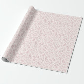 Herbstlaub Stilles Rosa - Neutral Geschenkpapier (Ungerollt)