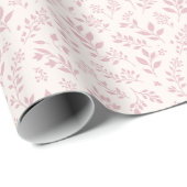 Herbstlaub Stilles Rosa - Neutral Geschenkpapier (Rolleneckpunkt)