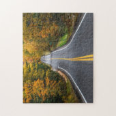 Herbstlaub-Straßenreise Puzzle (Vertikal)