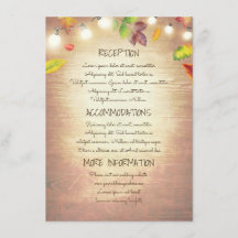 Herbstlaub String Lights Hochzeitsinformationen