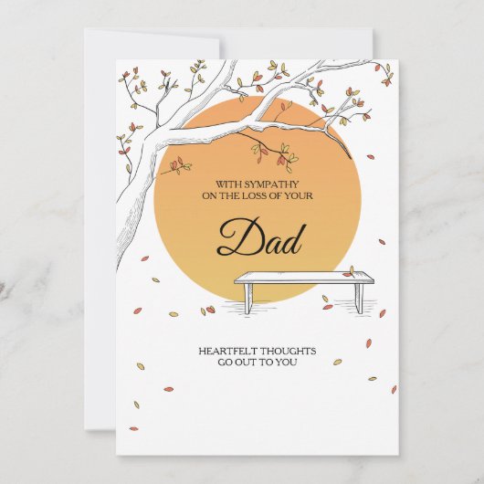 Herbstlaub Sympathiekarte Einladung (Vorderseite)