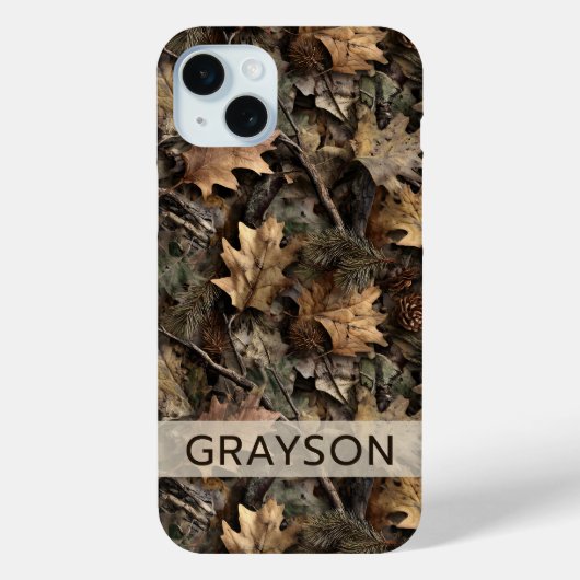 Herbstlaub-Tarnung Personalisiert Case-Mate iPhone Hülle (Rückseite)