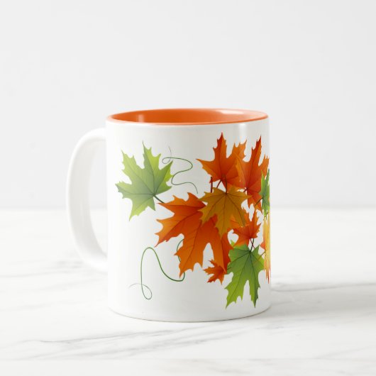 Herbstlaub Tasse (Vorderseite Links)
