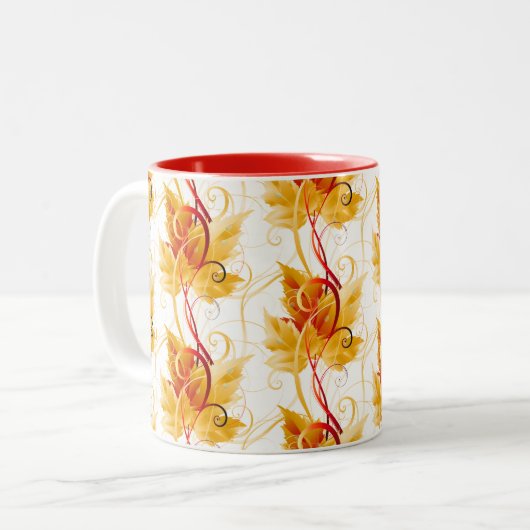 Herbstlaub Tasse (Vorderseite Links)