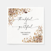 Herbstlaub Thanksgiving-Dinner-Papier-Tischserviet Serviette (Vorderseite)