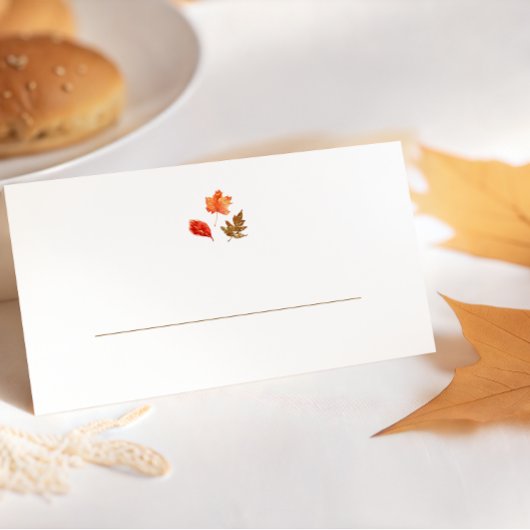 Herbstlaub Thanksgiving Platzkarte