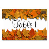 Herbstlaub Tischnummer (Vorderseite)