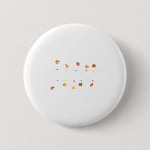 Herbstlaub Türkei Erntedank Familienmatc Button