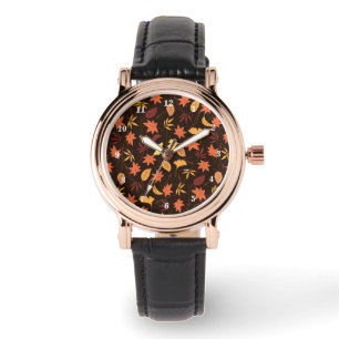 Herbstlaub-Uhren Armbanduhr