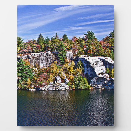 Herbstlaub um See Minnewaska Fotoplatte (Vorderseite)
