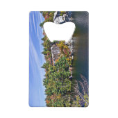 Herbstlaub um See Minnewaska Kreditkarten Flaschenöffner (Rückseite)