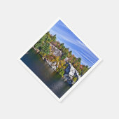 Herbstlaub um See Minnewaska Serviette (Ecke)