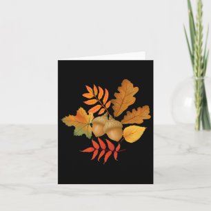Herbstlaub und Acorns Herbstallhallo Herbst Thanks Karte