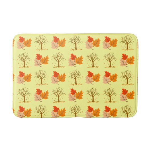 Herbstlaub und Bäume Badematte (Vorderseite)