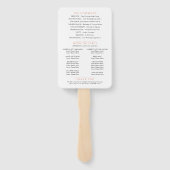 Herbstlaub und Beeren-Linie-Kunst Hochzeitsprogram Fächer (Rückseite)