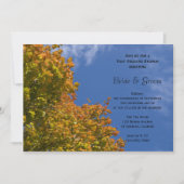 Herbstlaub und Blue Sky Post Wedding Brunch Einladung (Vorderseite)
