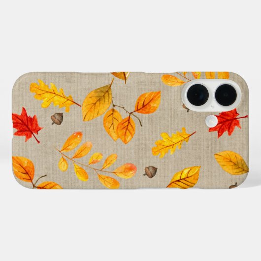 Herbstlaub und Eicheln Case-Mate iPhone Hülle (Rückseite (Horizontal))