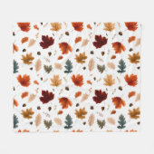 Herbstlaub und Eicheln Herbstlaub Fleecedecke (Vorderseite (Horizontal))