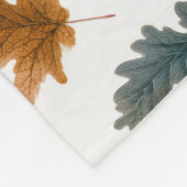 Herbstlaub und Eicheln Herbstlaub Fleecedecke (Ecke)