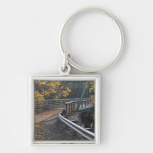 Herbstlaub und eine Brücke über den Millers Schlüsselanhänger