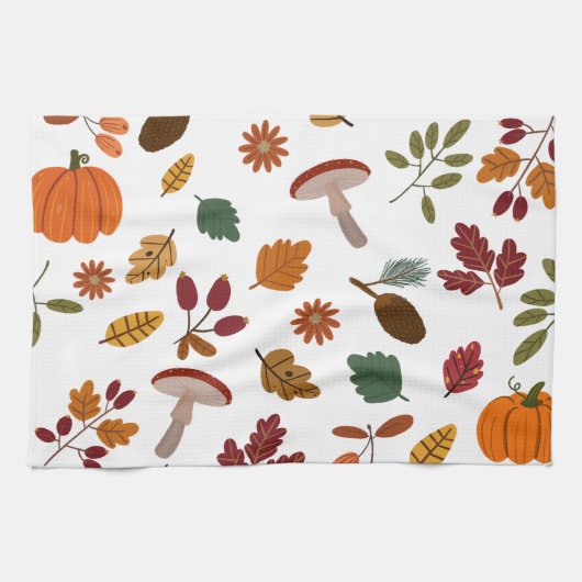 Herbstlaub- und Ernte-Muster-Küchentücher Geschirrtuch (Horizontal)