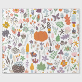 Herbstlaub- und Fallsymbolmuster Geschenkpapier (Flach)