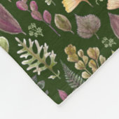 Herbstlaub und Farne Botanisch Fleecedecke (Ecke)