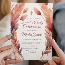 Herbstlaub und Feathers Girl First Heilige Kommune Einladung