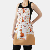 Herbstlaub und Fox Pattern Individuelle Name Schürze (InSitu)