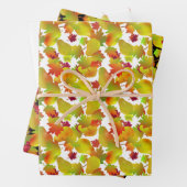 Herbstlaub und Fruchtumhüllungspapier Geschenkpapier Set (Beispiel)