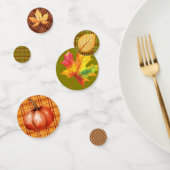 Herbstlaub und Gingham Konfetti (Gruppe)