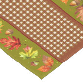 Herbstlaub und Gingham Kurzer Tischläufer (Ecke)
