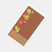 Herbstlaub und Gingham Serviette (Ecke)