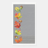 Herbstlaub und Gingham Serviette (Vorderseite)
