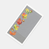 Herbstlaub und Gingham Serviette (Ecke)