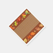 Herbstlaub und Gingham Serviette (Ecke)