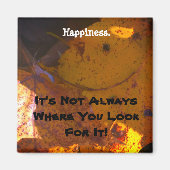 Herbstlaub und glückliches Gesicht Magnet (Vorne)