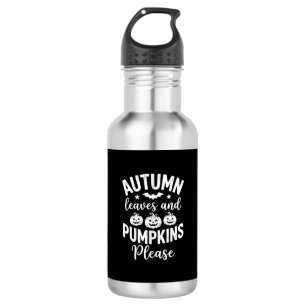 Herbstlaub und Kürbisse bitte_1 Edelstahlflasche