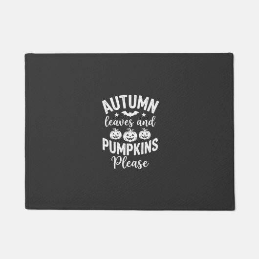 Herbstlaub und Kürbisse bitte_1 Fußmatte (Vorderseite)