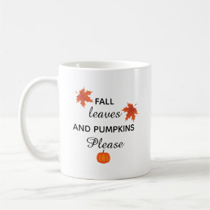 Herbstlaub und Kürbisse bitte Kaffeetasse