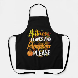 Herbstlaub und Kürbisse bitte lustiges Halloween Schürze