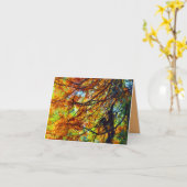 Herbstlaub und Lichtkarte Karte (Gelbe Blume)
